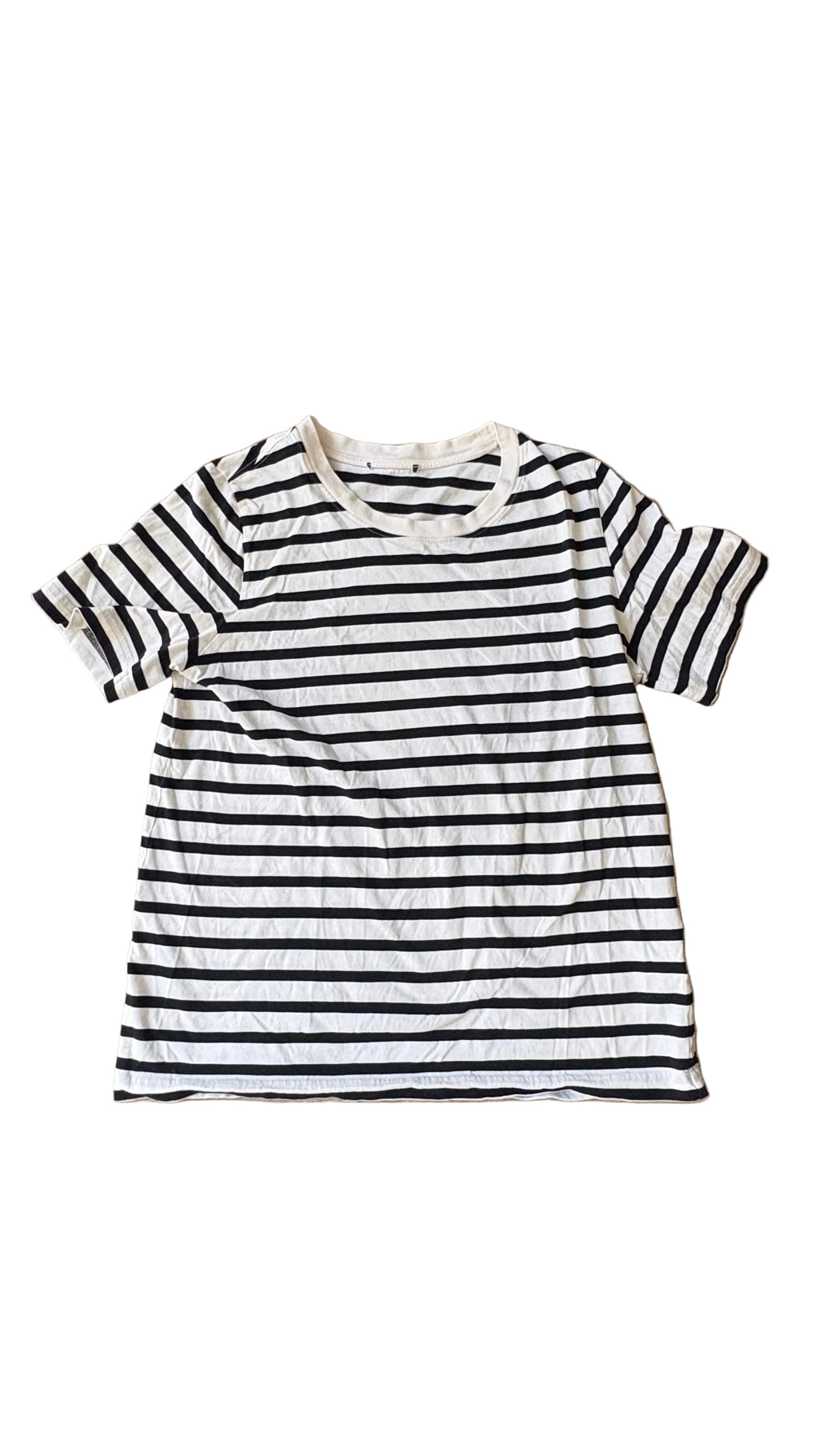 Cos Classic Black & White Striped Crewneck shirt