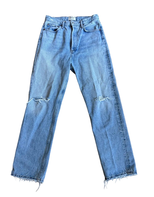 Agolde 90s mid rise straight Distressed Knee