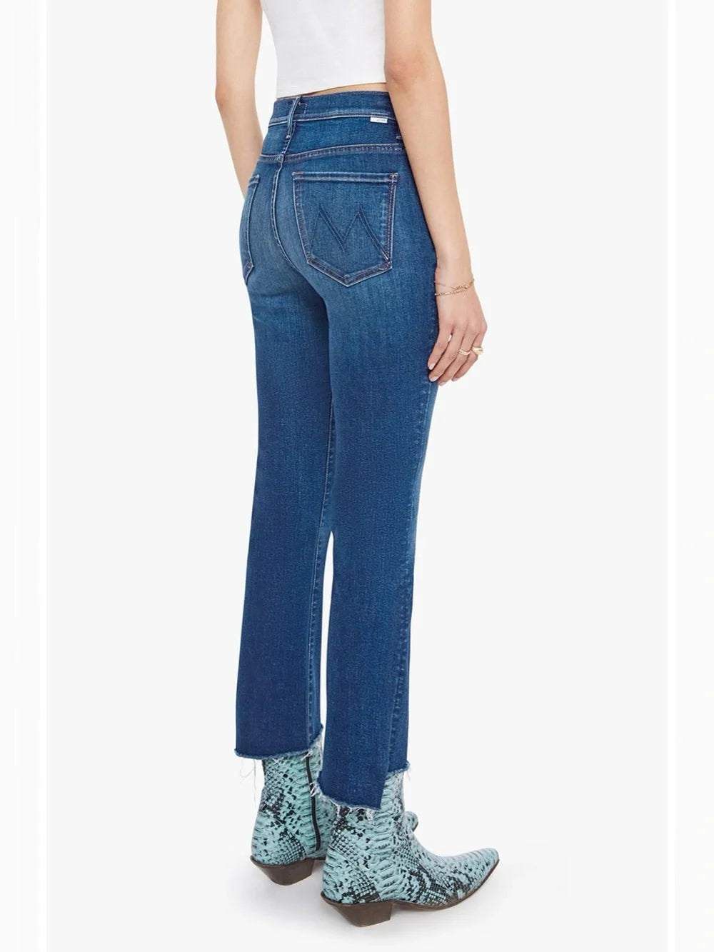 MOTHER jeans The Insider Ankle Step Fray in Not Rough Enough