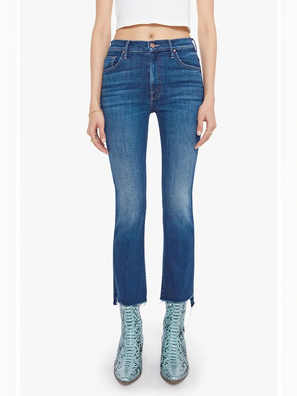 MOTHER jeans The Insider Ankle Step Fray in Not Rough Enough